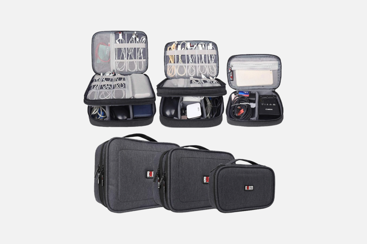For the Jetsetter: BUBM 3-Piece Universal Travel Cable Organizer