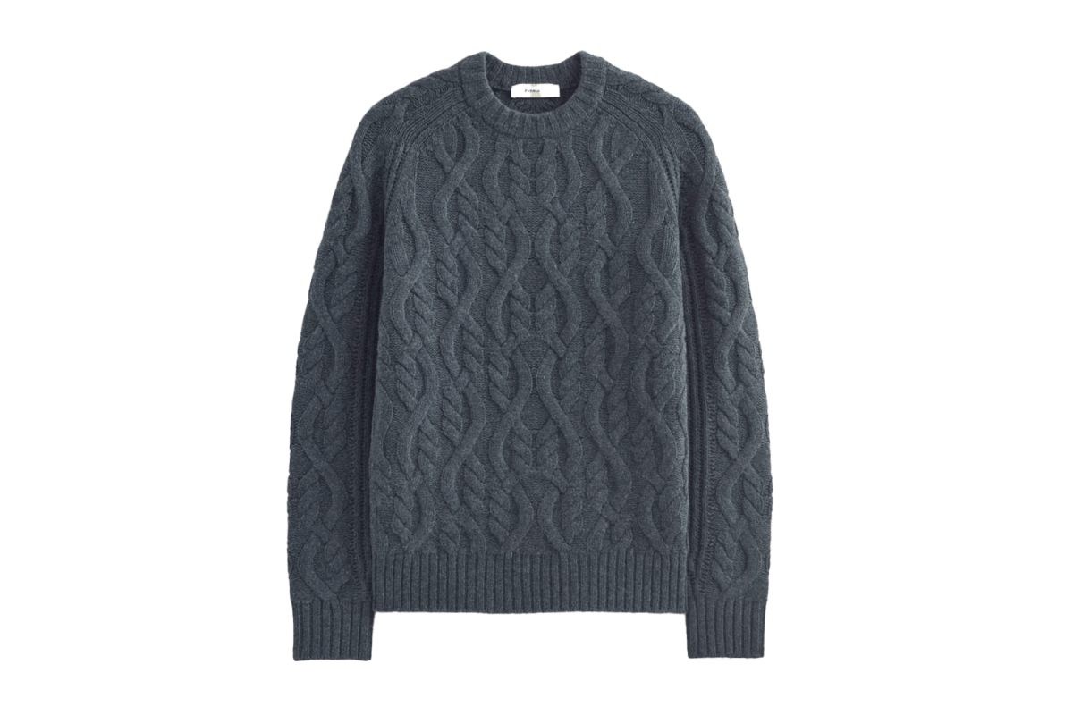 Everlane The Felted Merino Cable-Knit Crew