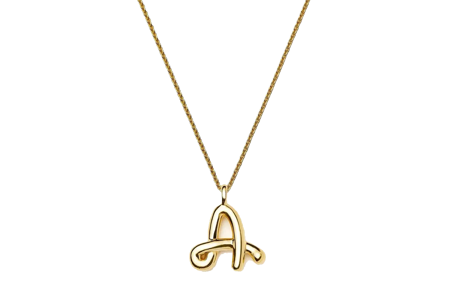 Missoma Curly Molten Initial Pendant Necklace