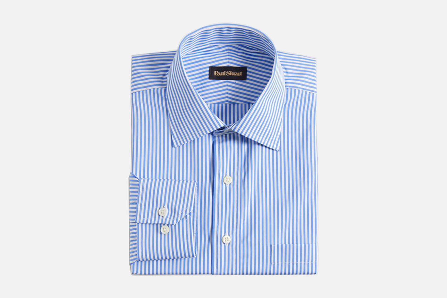 Paul Stuart Blue Bengal Stripe Dress Shirt