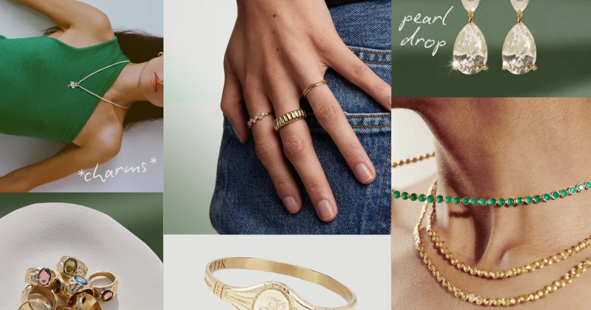 A collage of the best jewelry gifts for women.