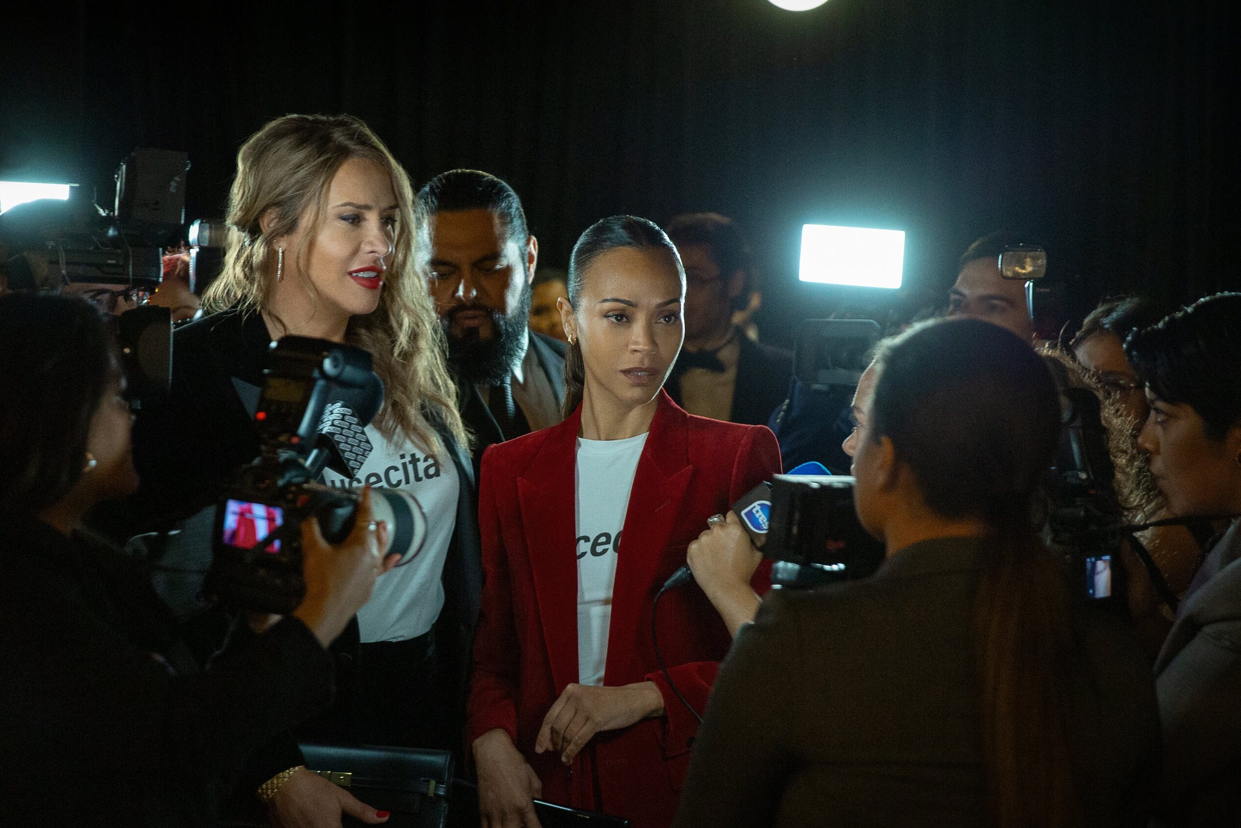 Karla Sofía Gascón and Zoe Saldana in the now Oscar-nominated "Emilia Pérez"