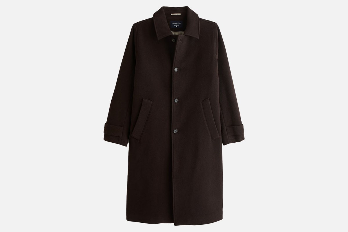 Abercrombie & Fitch Wool-Blend Mac Coat