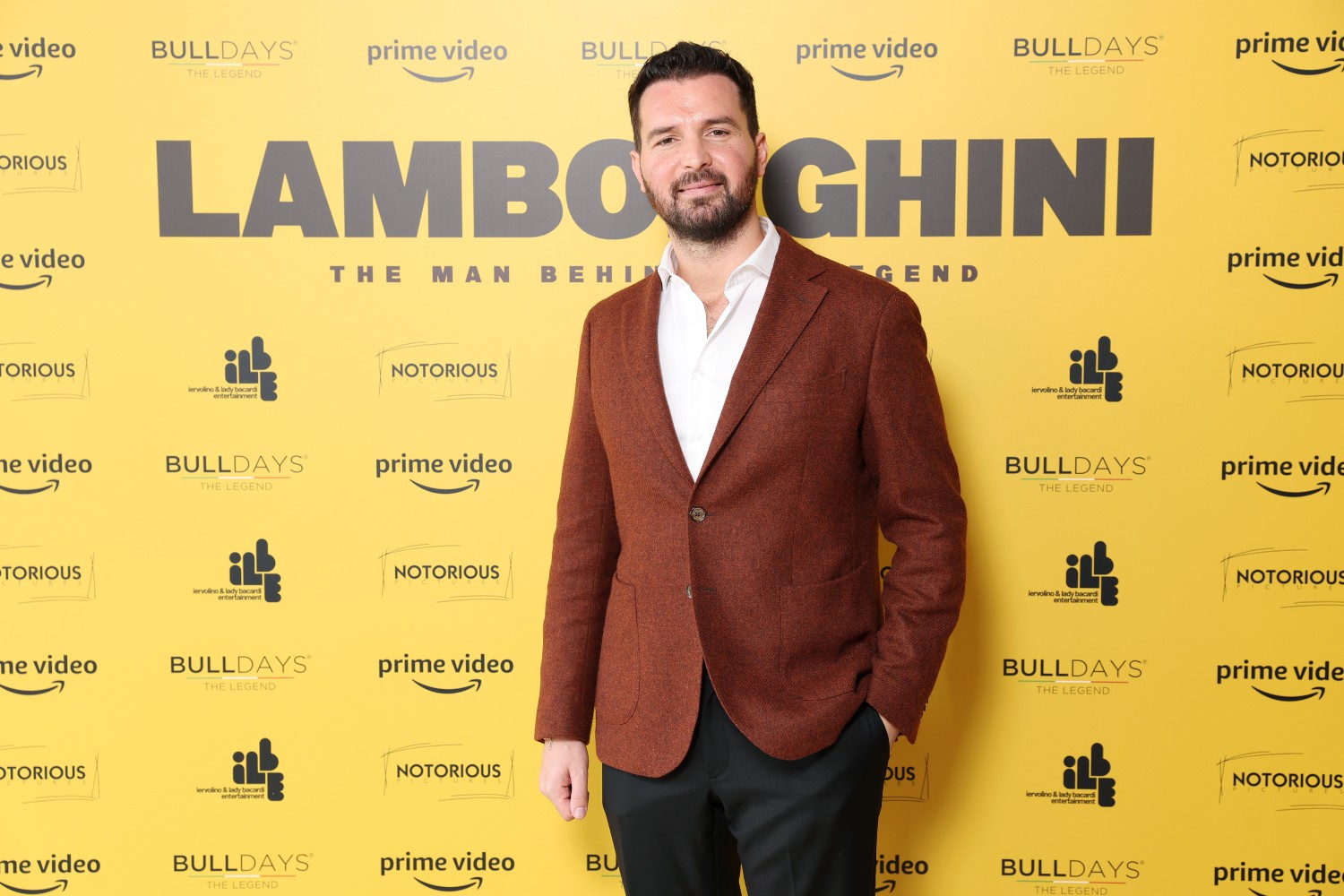 Andrea Iervolino at an event for "Lamborghini: The Man Behind the Legend," one of the many Italian automaker biopics he's produced