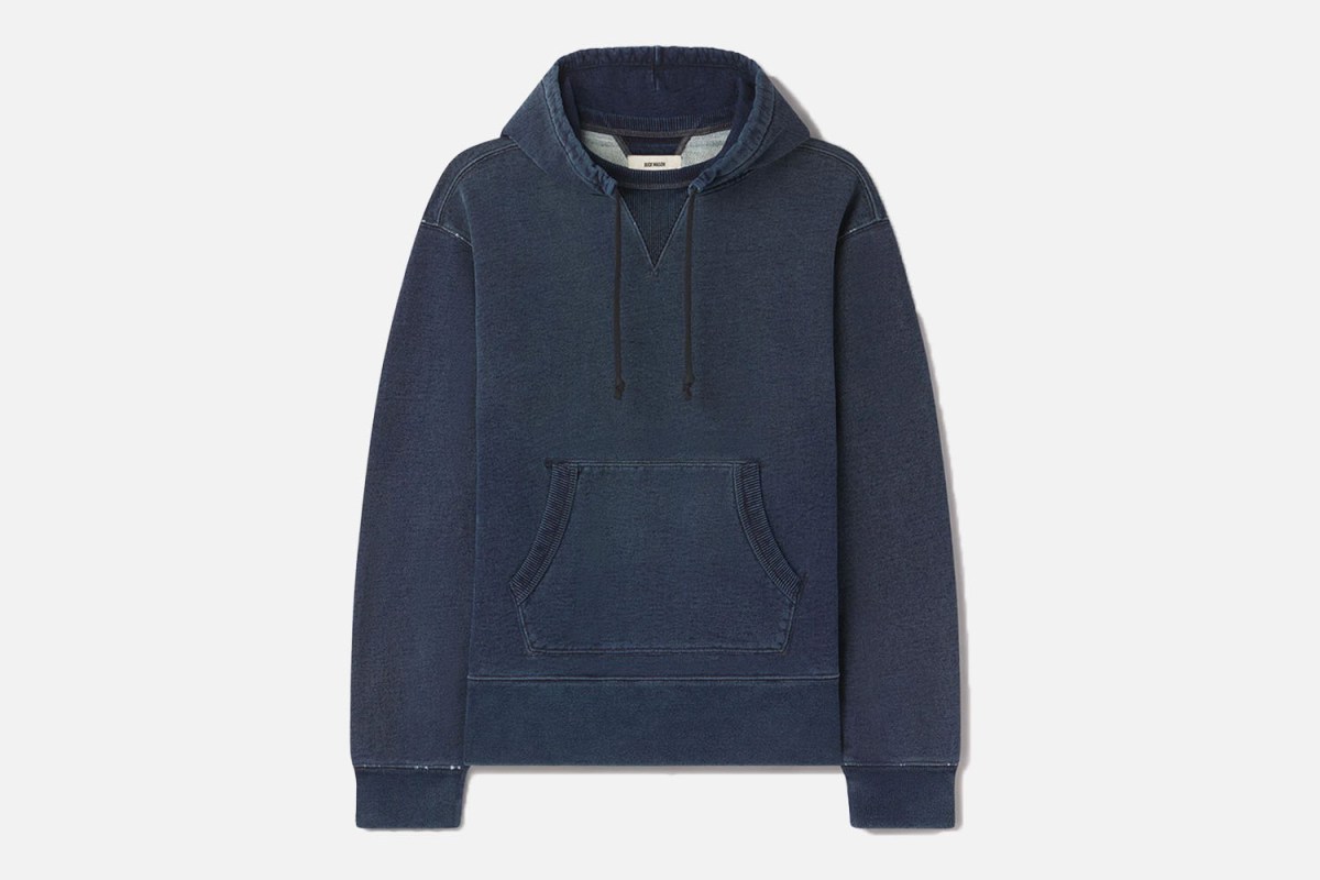 Buck Mason Double Indigo Loopback Afterhood Sweatshirt