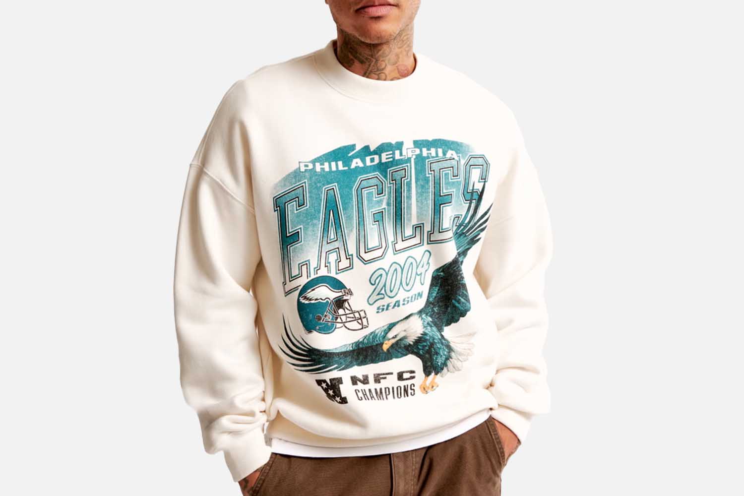 NFL by Abercrombie Philadelphia Eagles Graphic Crew Sweatshirt