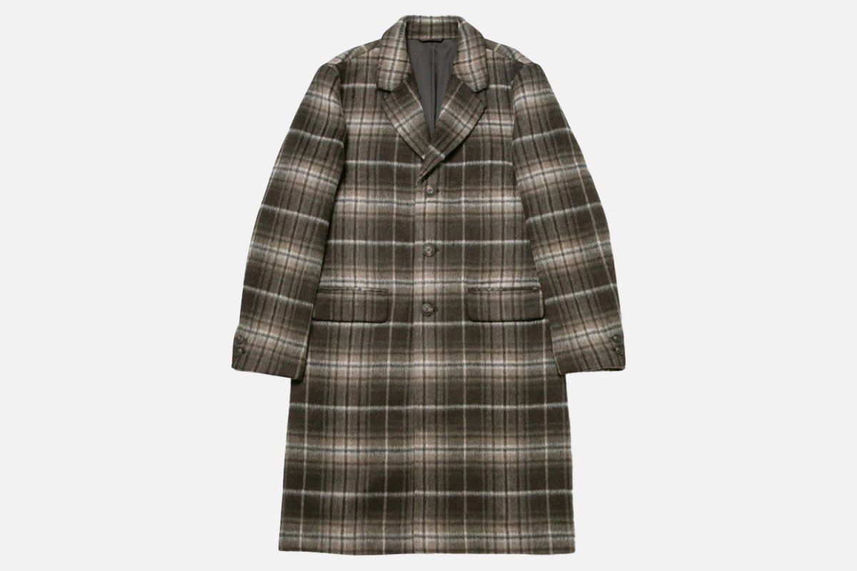 Saturdays NYC Morgan Plaid Topcoat