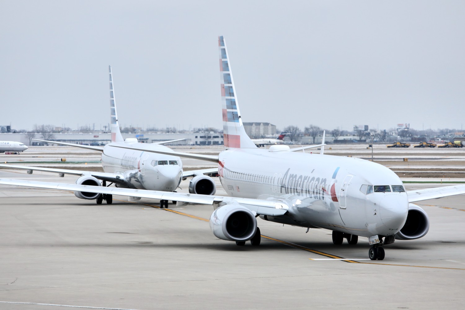 American Airlines planes on tarmac