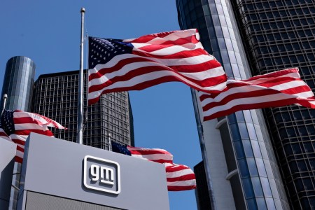GM logo with American flags