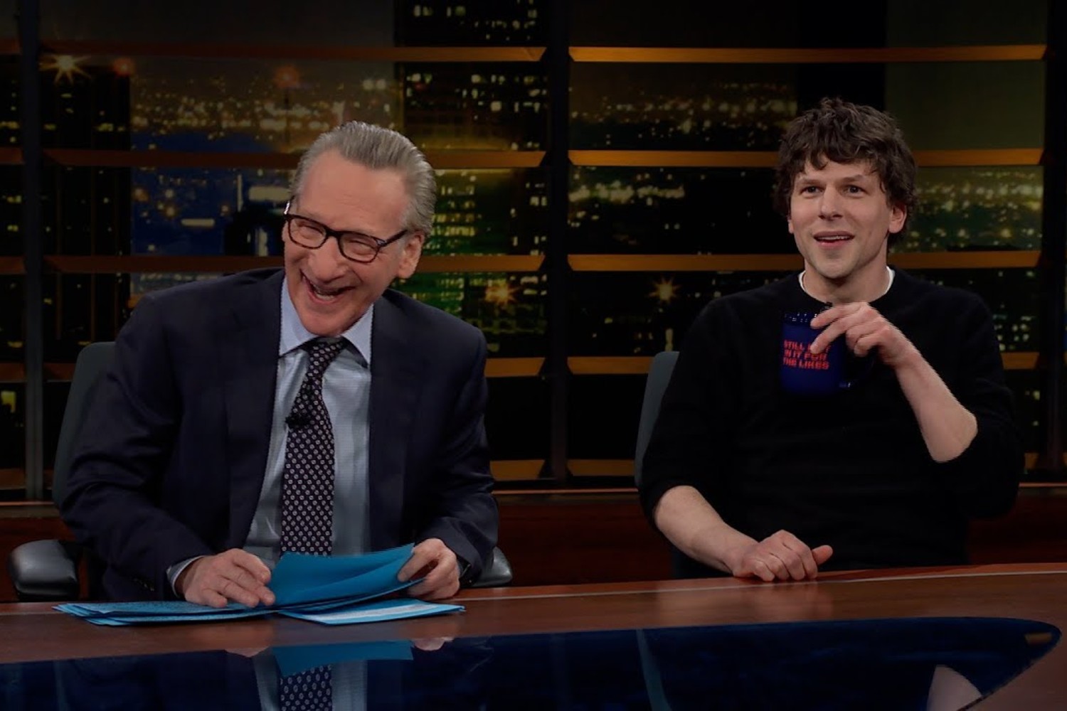 Bill Maher and Jesse Eisenberg