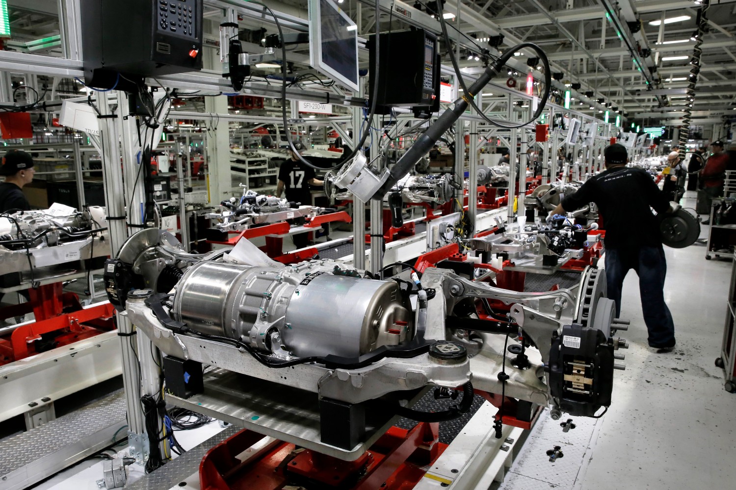 Tesla assembly line