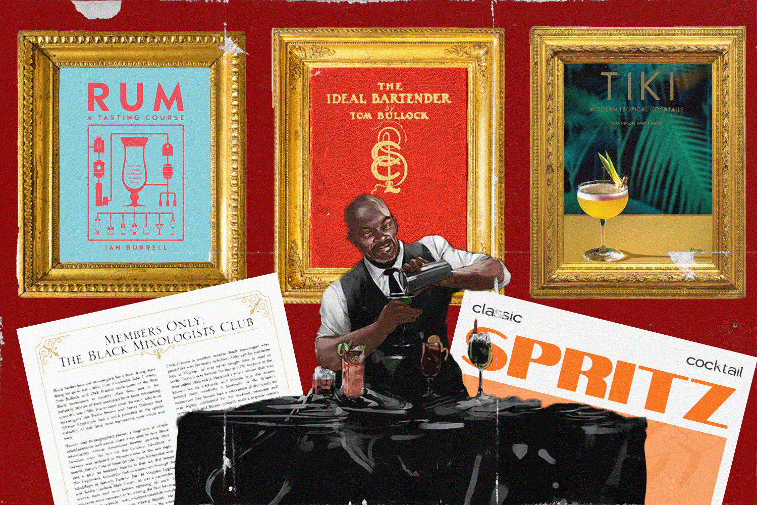 Cocktail book covers by various Black bartenders