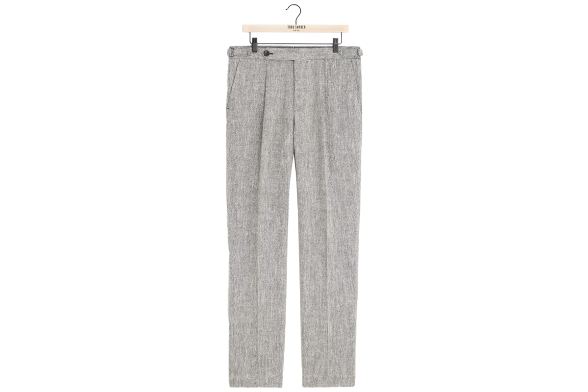 Todd Snyder Italian Silk Linen Side Tab Trouser
