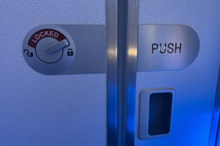 Airplane bathroom lock