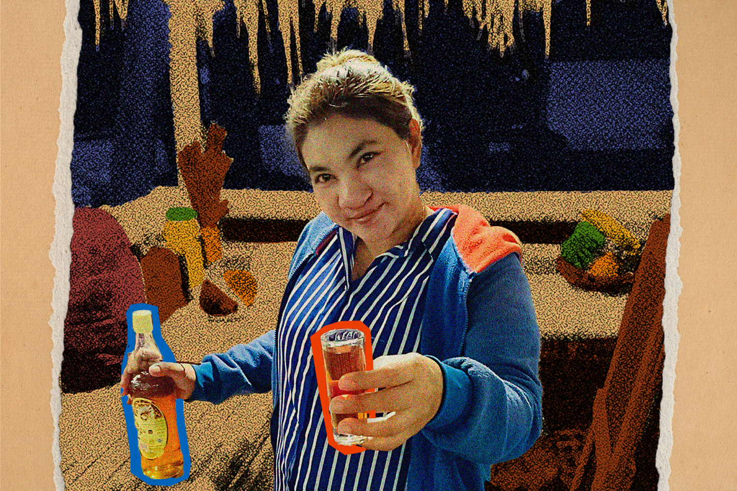 woman serving lao khao