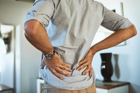 Man with lower back pain
