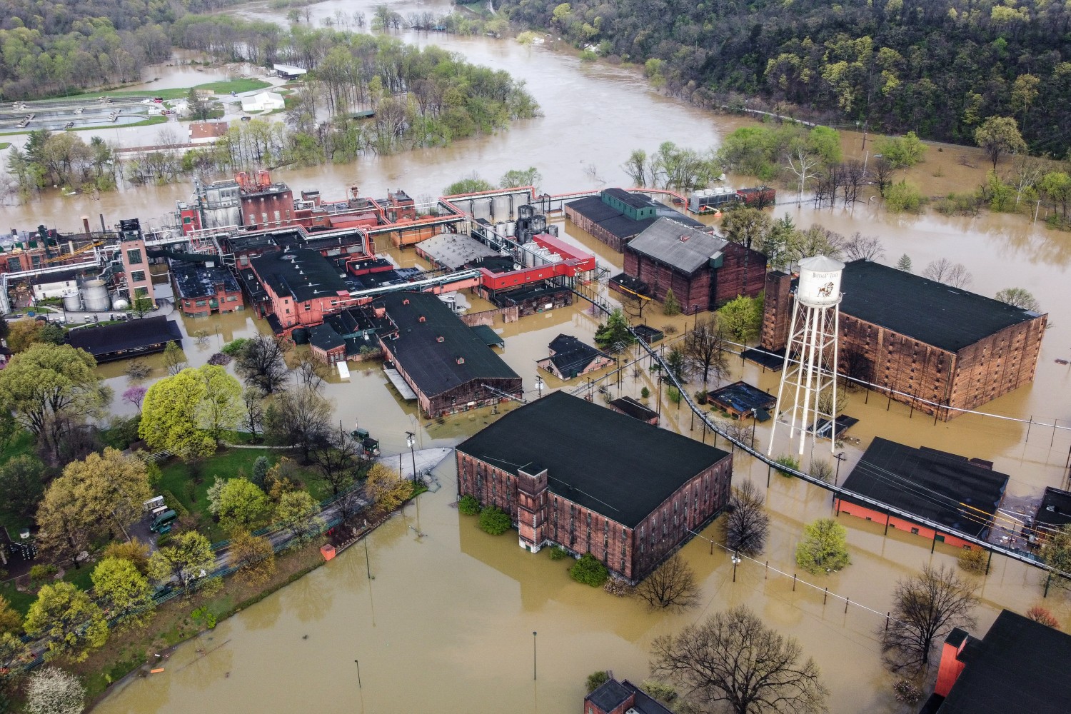 Flooding at Buffalo Trace Distillery