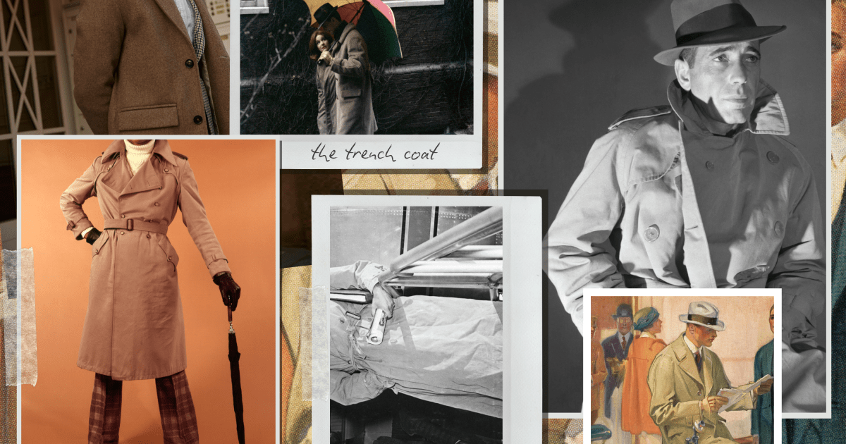 Trench coat collage