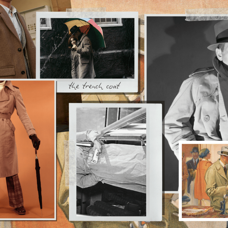 Trench coat collage