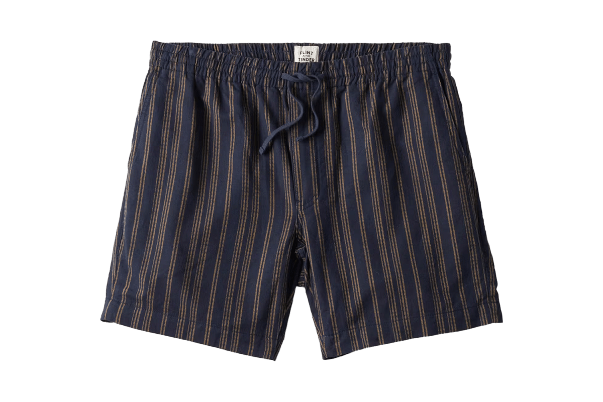 Flint and Tinder Cotton Linen Drawstring 7″ Short