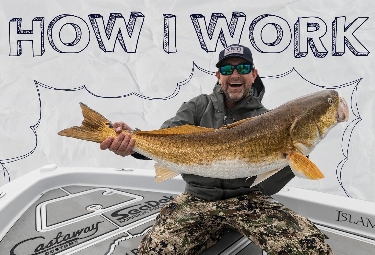 Bill Neff, head of marketing at Yeti, holding a fish