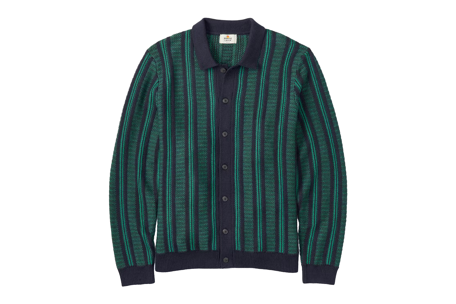 Marine Layer Sweater Button Down Polo