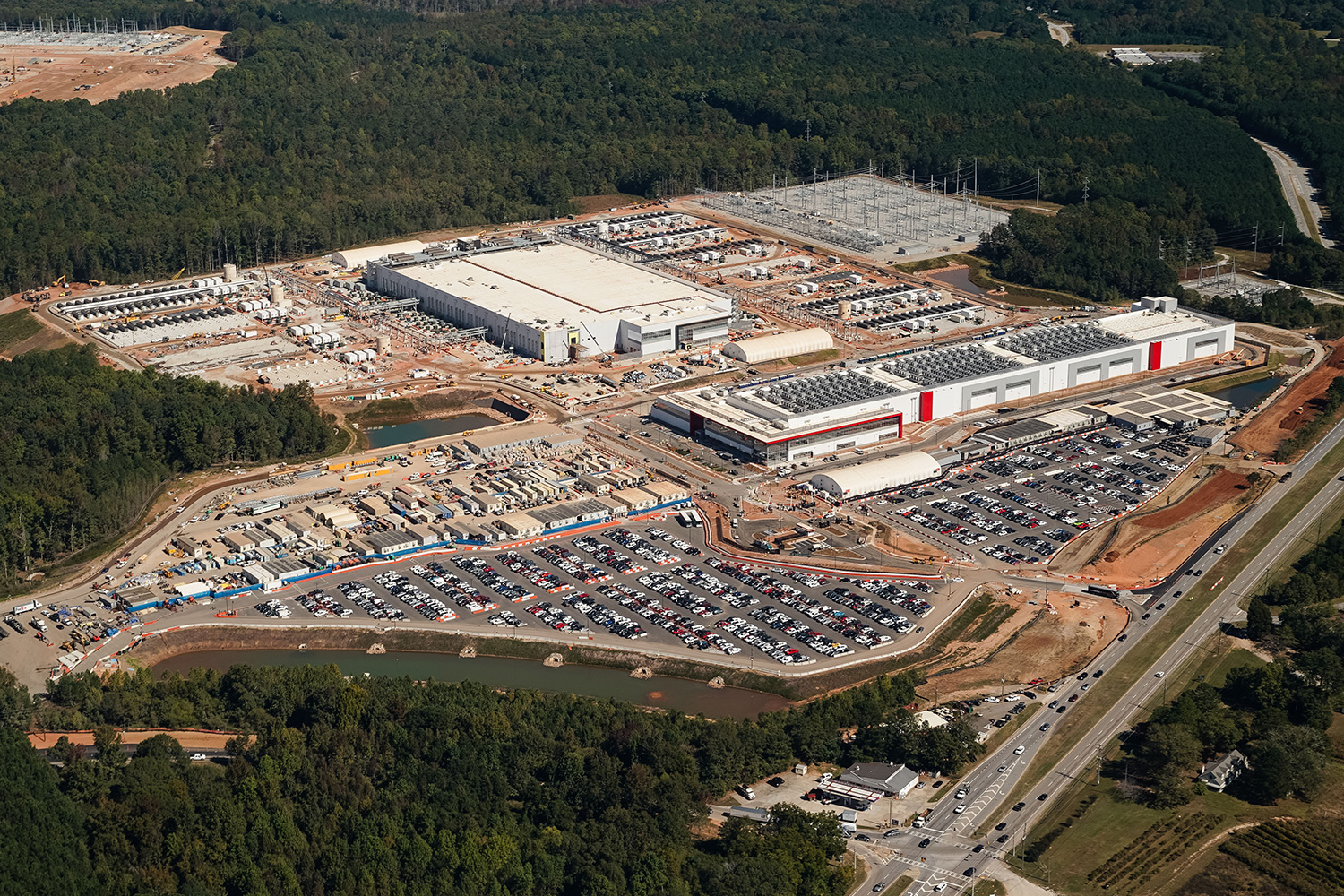 A QTS data center complex under development in Fayetteville, Georgia.