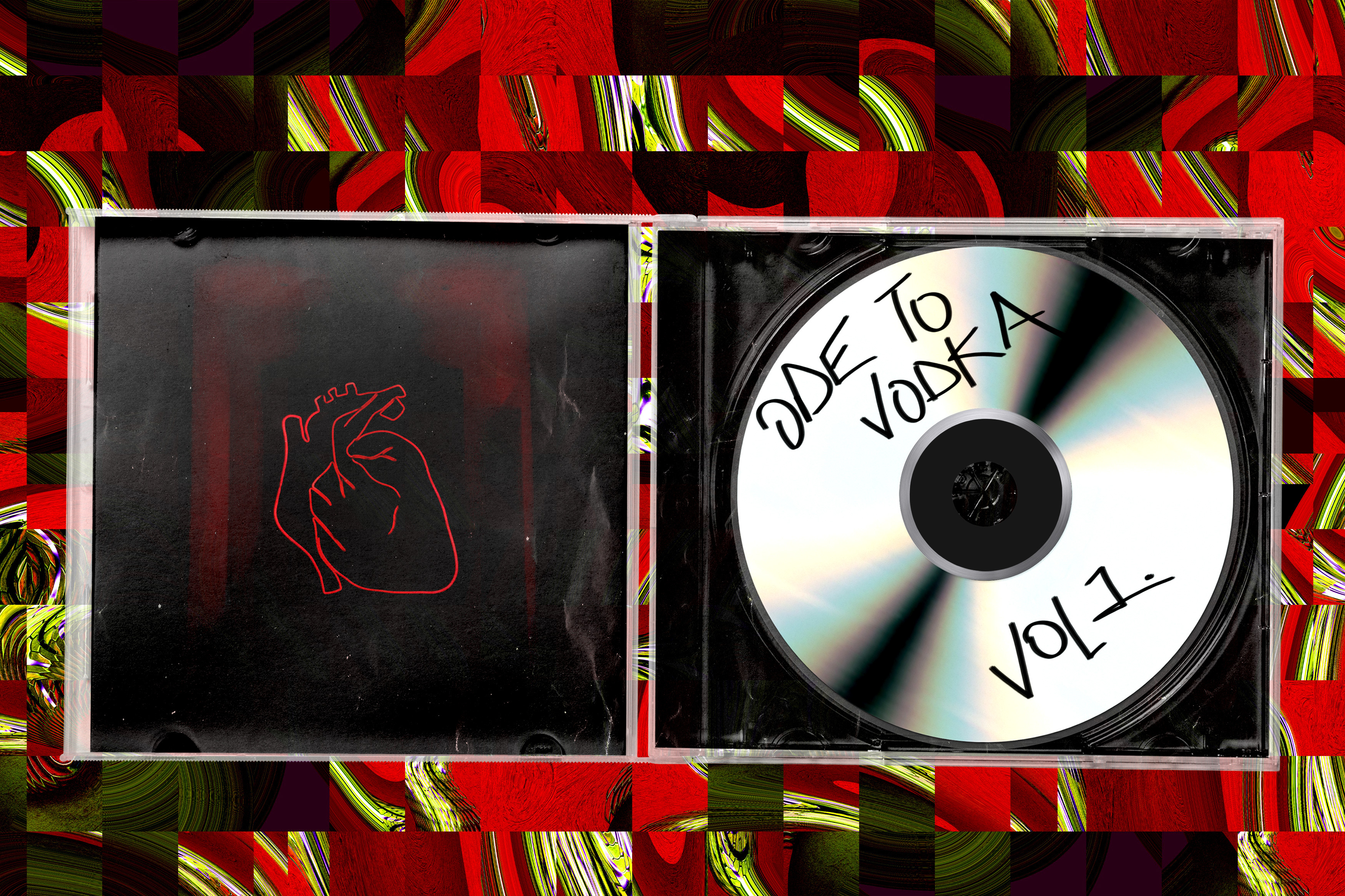 a cd in a jewel case that has ode to vodka vol 1 written on it