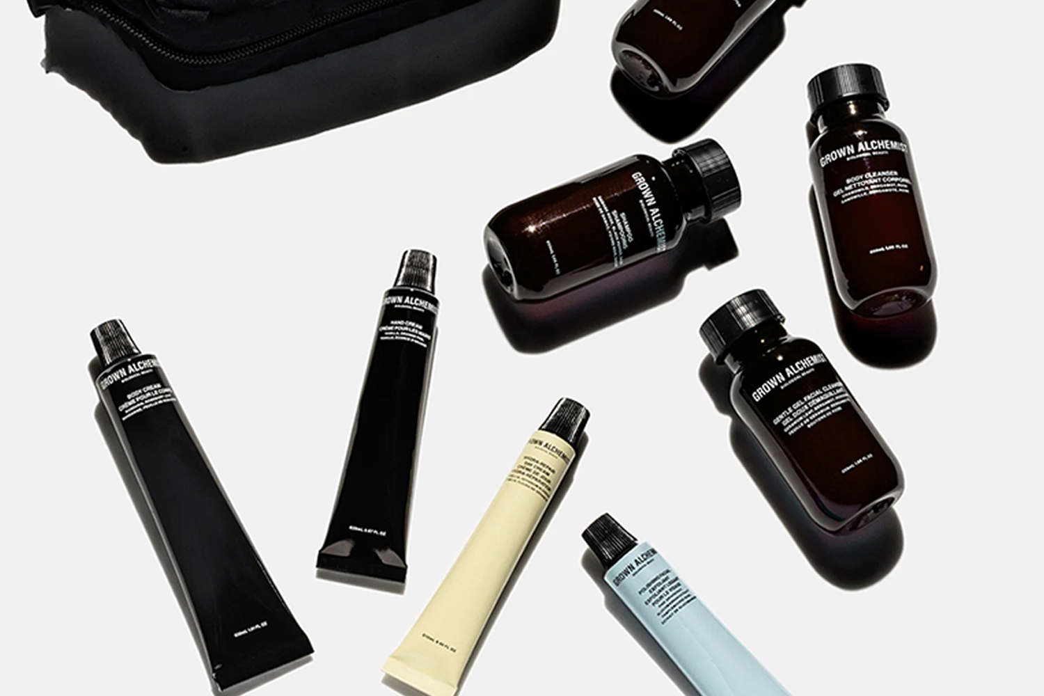 Grown Alchemist products on white background