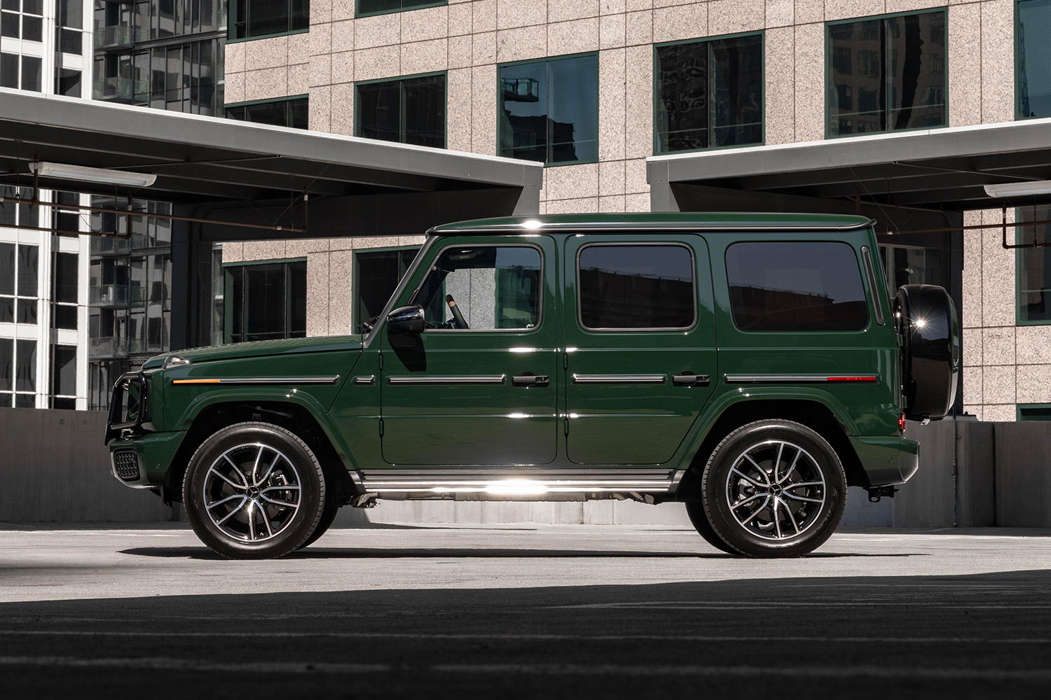 The 2025 Mercedes-Benz G550 SUV in dark green
