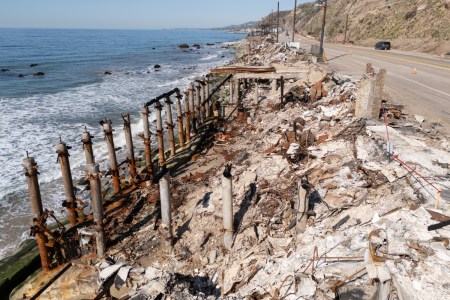 Effects of fire near the Pacific Coast Highway