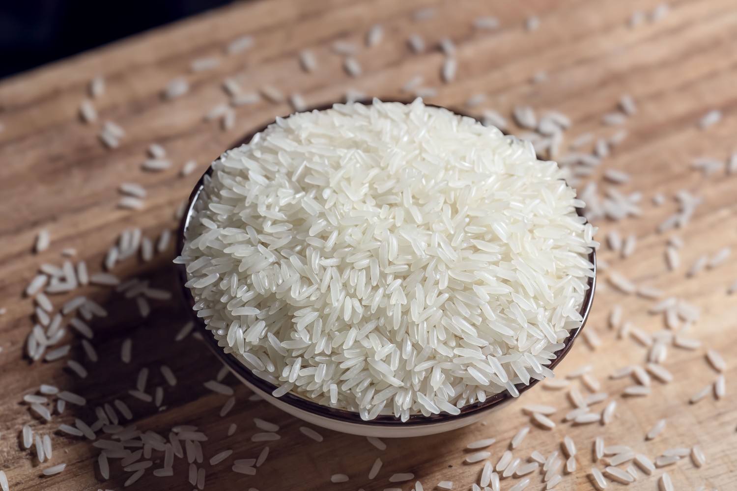 White rice in a bowl