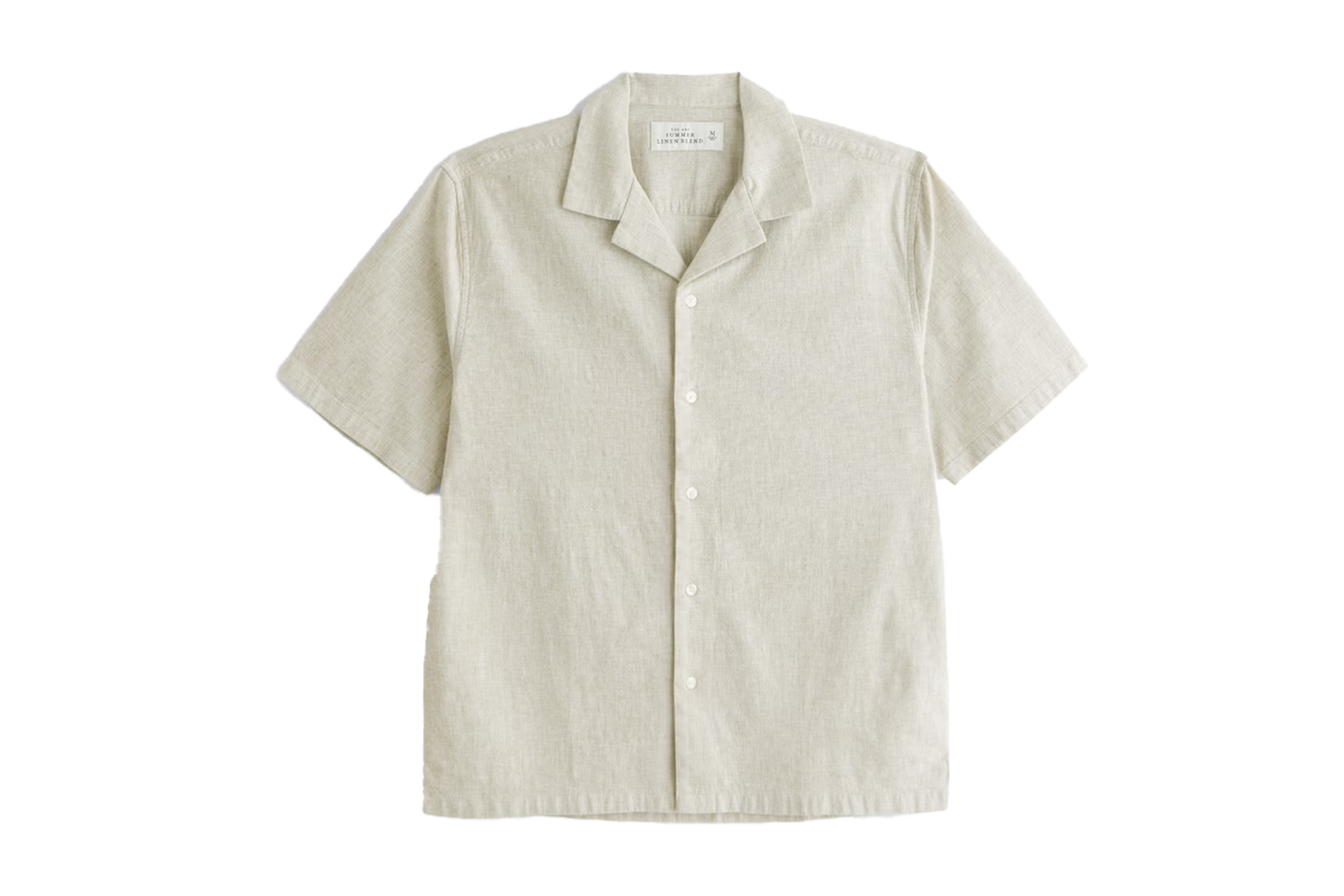 Abercrombie Camp Collar Summer Linen-Blend Shirt