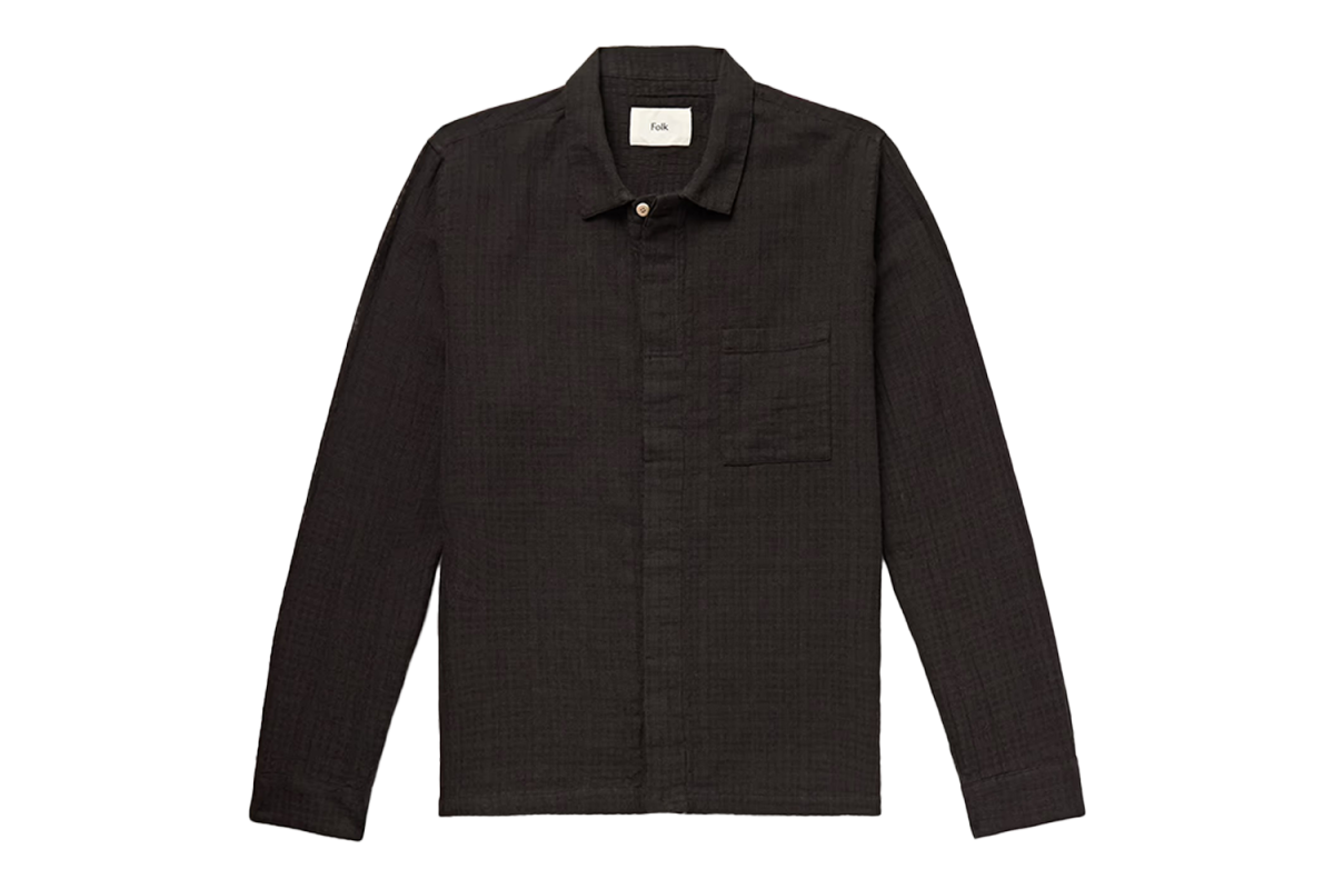 Folk Patch Cotton-Gauze Shirt