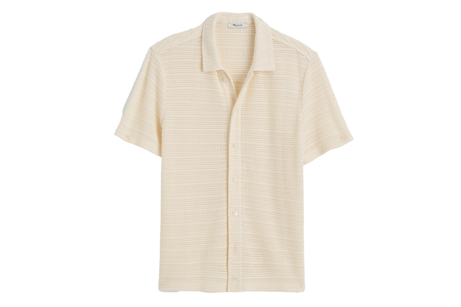 Madewell Jacquard-Knit Short-Sleeve Button-Up Shirt
