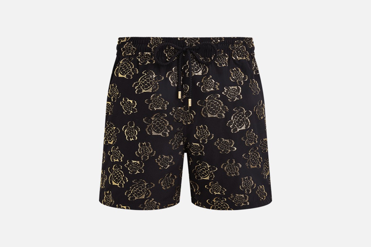 Men Swim Trunks Ronde des tortues Jacquard