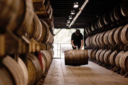 One of the 3.3 million barrels at James B. Beam Distilling Co., home of Knob Creek