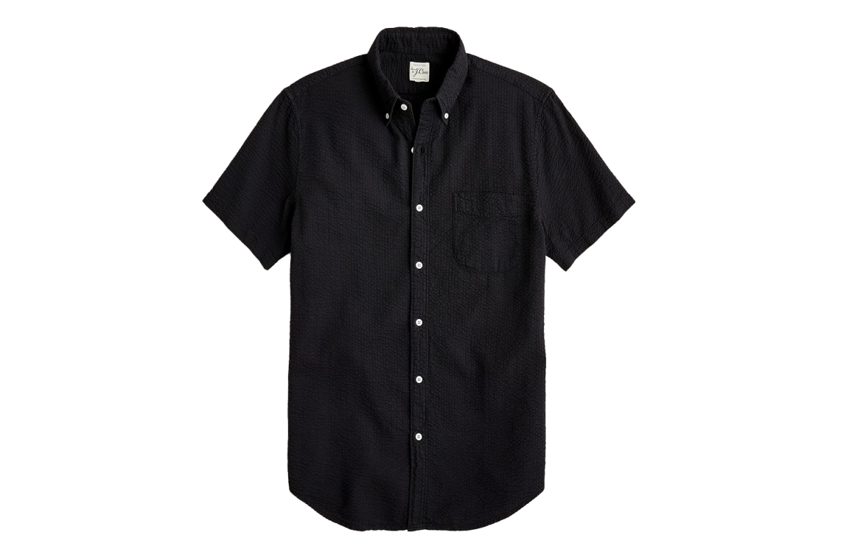 J.Crew Garment-Dyed Seersucker Shirt