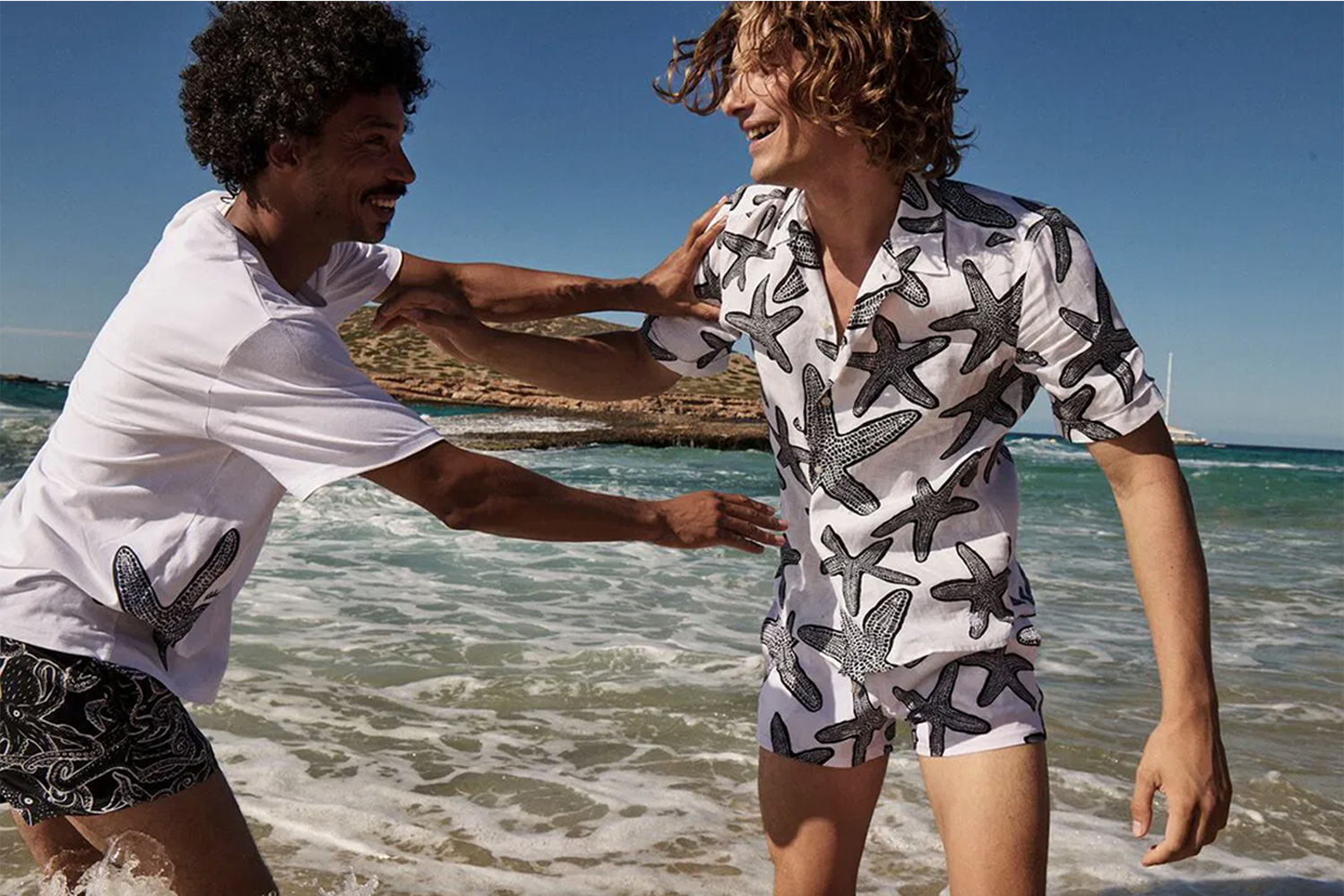 Two men by the sea lifestyle image