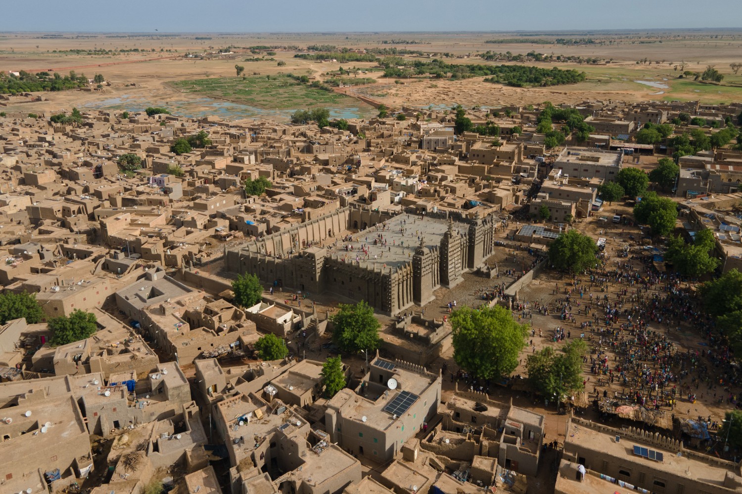 Aerial view of Djenné