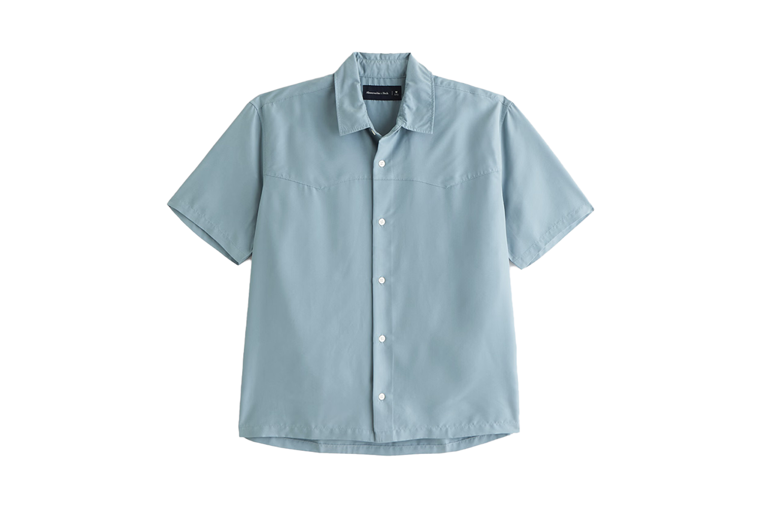 Abercrombie & Fitch Short-Sleeve Cupro Button-Up Shirt