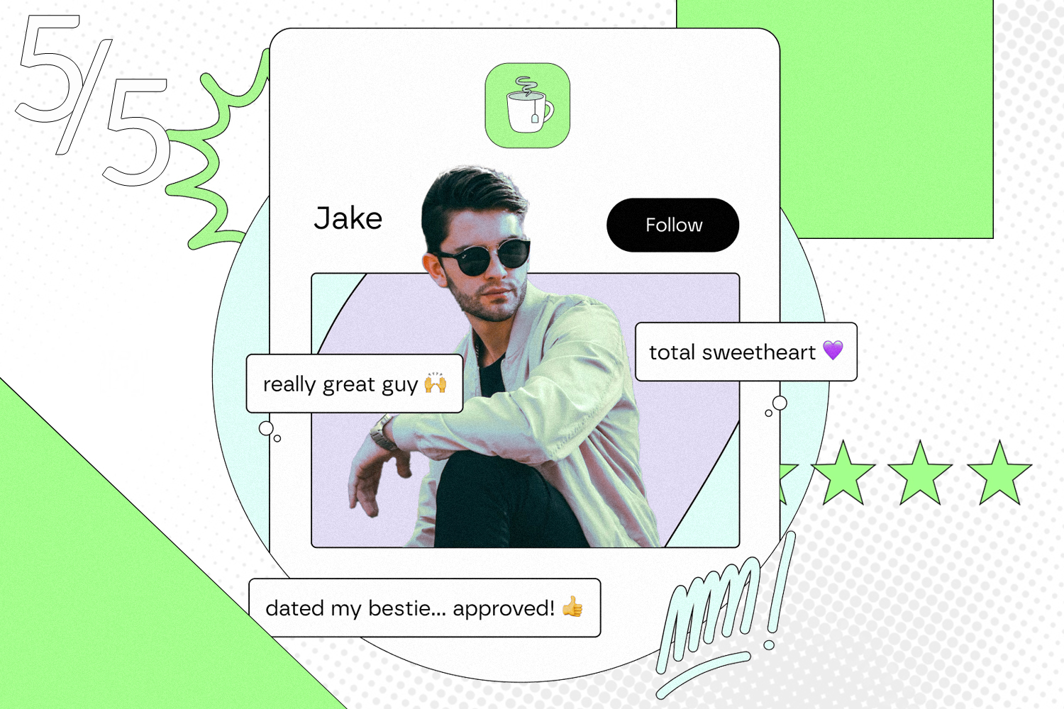 A screenshot of a fake profile from the Tea app