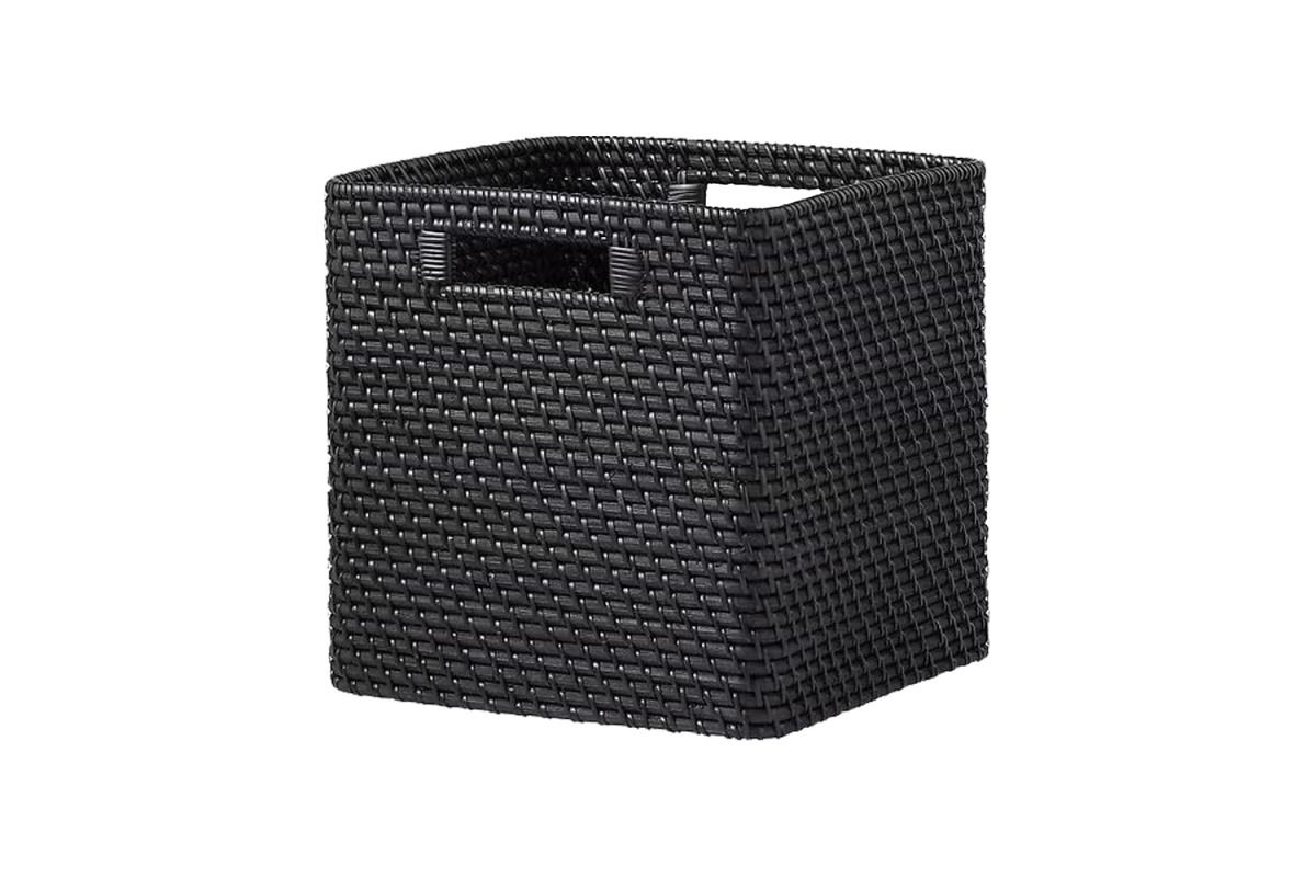 The Container Store Large Ori Rattan Cube