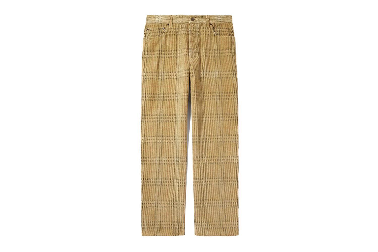 Burberry Straight-Leg Checked Cotton-Corduroy Trousers