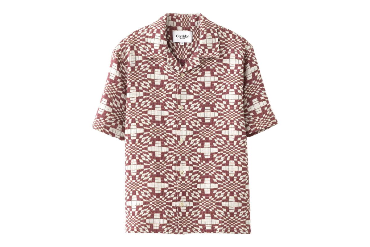 Corridor Wavy Optic Jacquard SS Camp Shirt