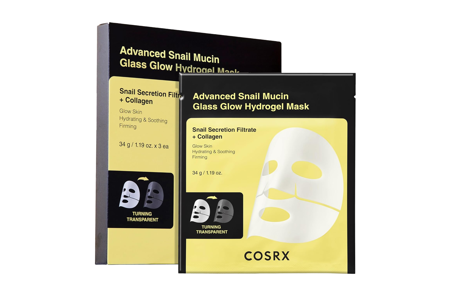 COSRX Advanced Snail Mucin Glass Glow Hydrogel Face Masks