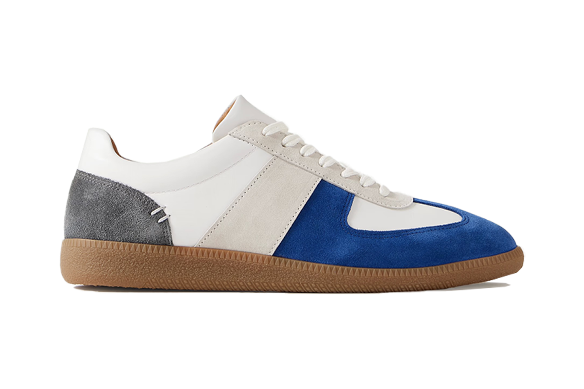 Mr P. Ansel Colour-Block Suede and Leather Sneakers