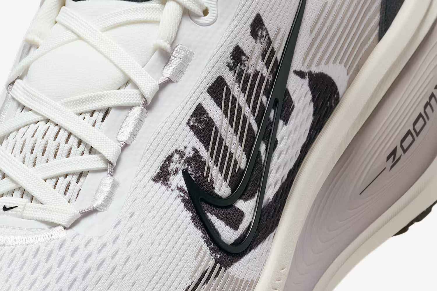 A close up of Nike's reverse swoosh logo