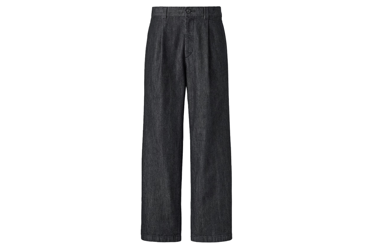 Uniqlo : C Pleated Straight Denim Pants