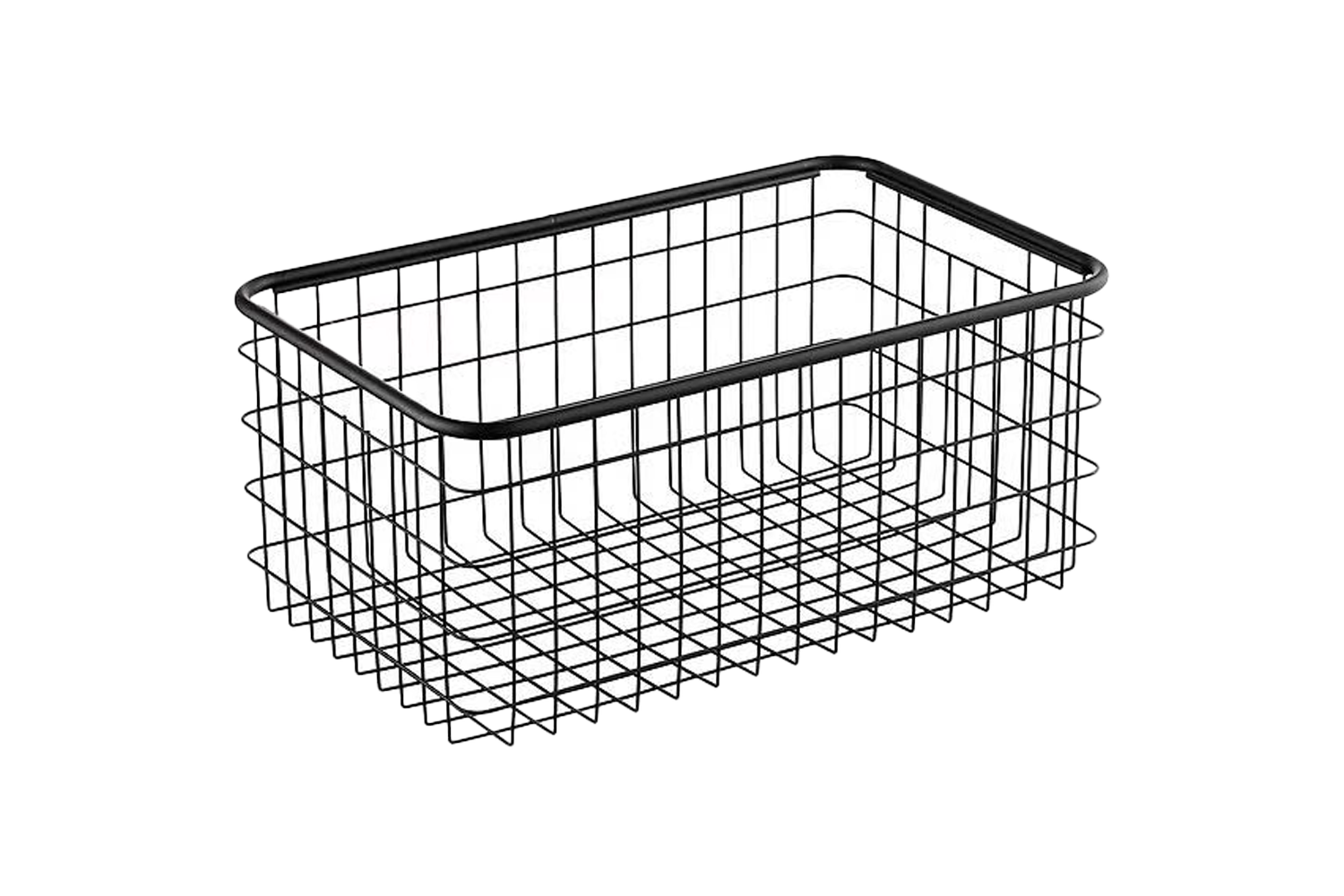 The Container Store Deep Large Urban Stackable Basket Black